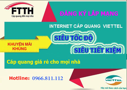 Đăng ký lắp mạng Viettel quận 1, TPHCM